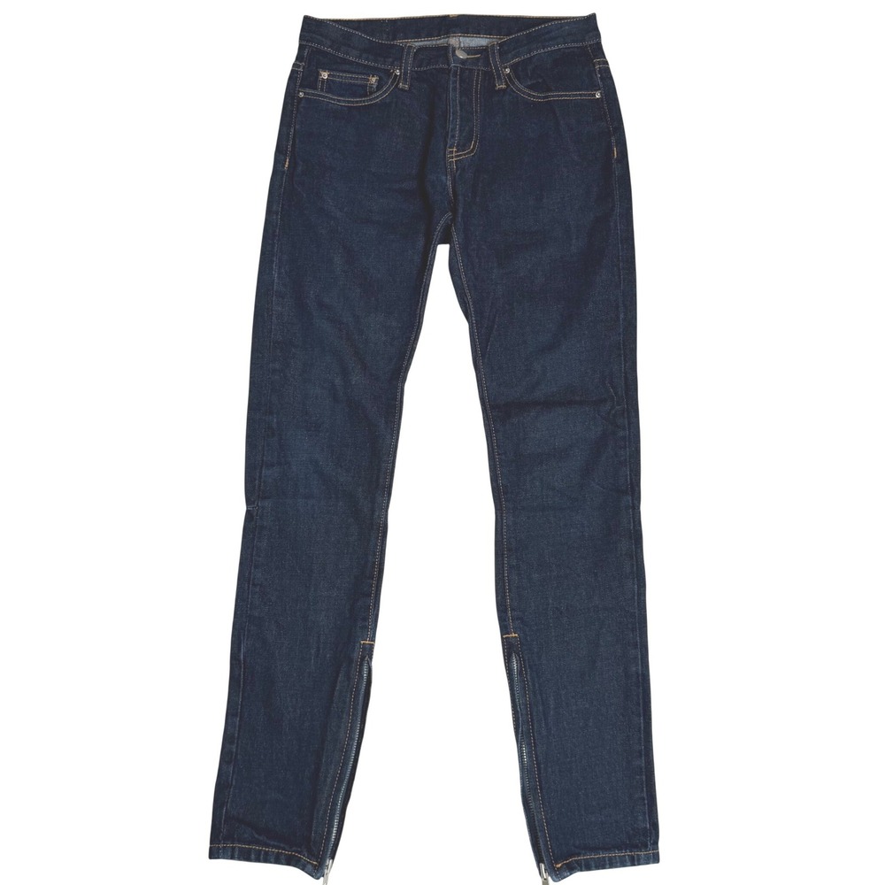 mnml M1 Raw Slim Tappered‎ Ankle Zip Button Fly Indigo Mens Jeans 30